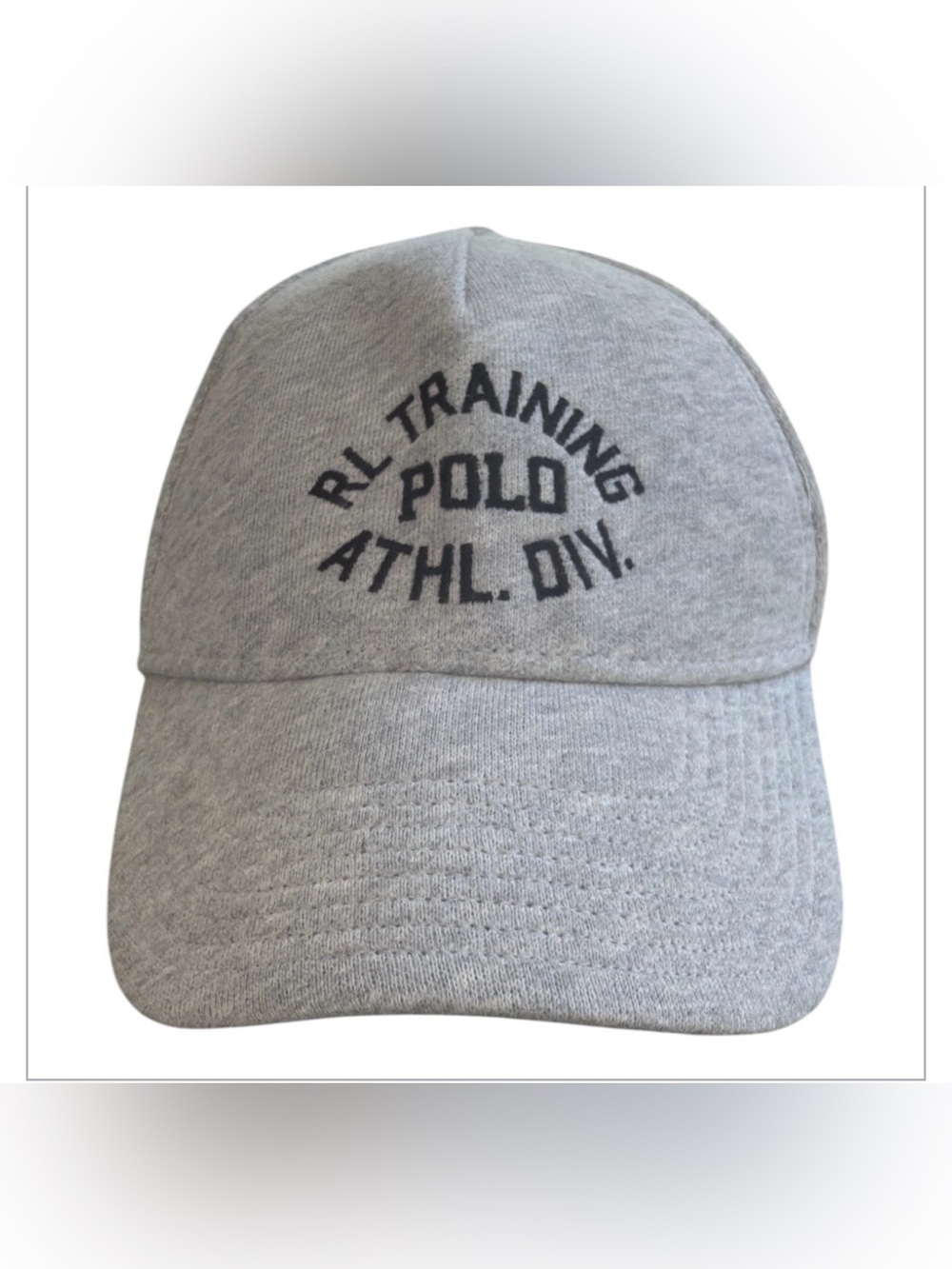 Polo Ralph Lauren Training Ath Division Cotton Grey Hat Snapback Baseball Cap